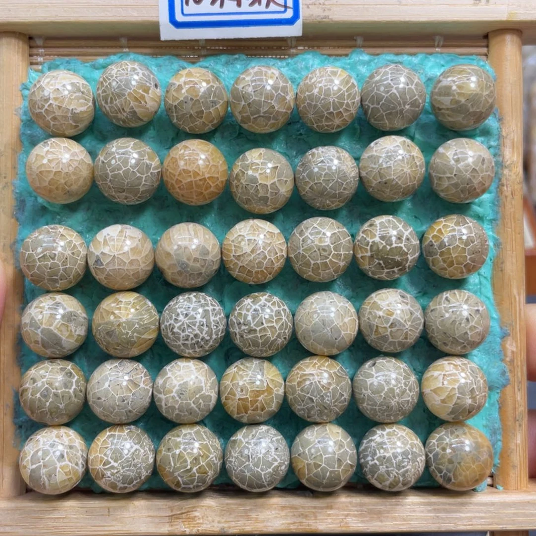 硅化玉未镶嵌颈饰绿料万花圆珠10米1个