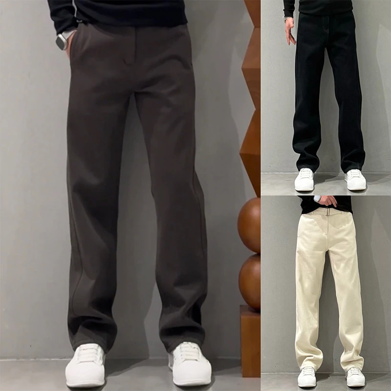 高端弯刀牛仔裤男士2025新款秋季男裤直筒阔腿裤百搭舒适休闲裤子