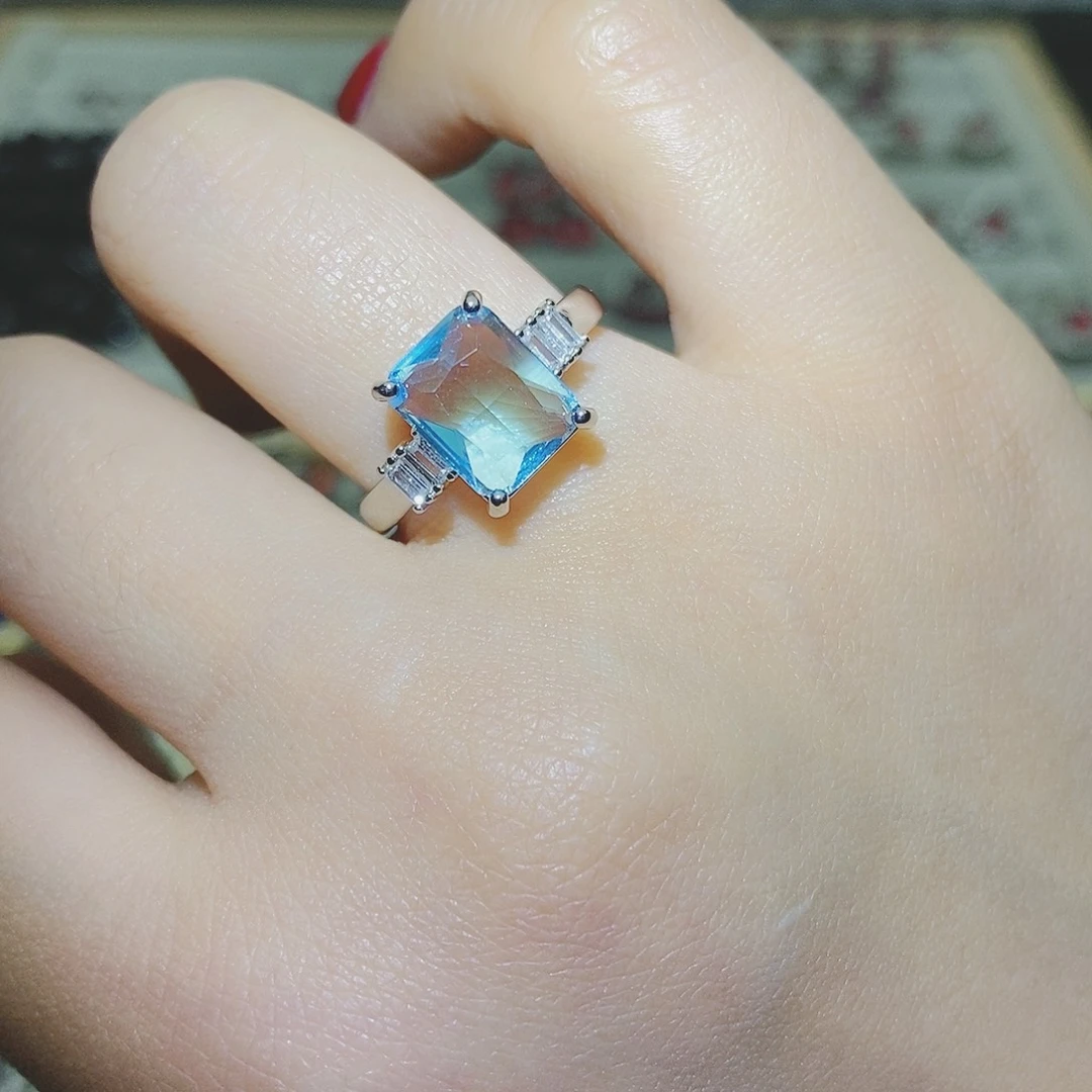 【闪购商品】托帕石耳饰银S925镶嵌