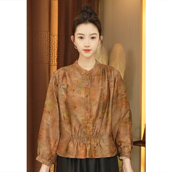 【林典】新中式高端桑蚕丝上衣297-1