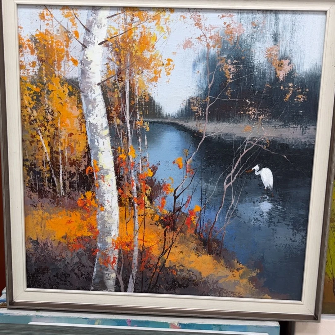 艺***贾手工手绘精品油画60+60厘米