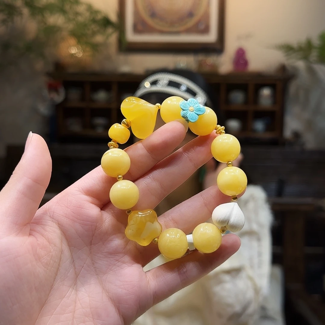 蜜蜡未镶嵌手串15mm