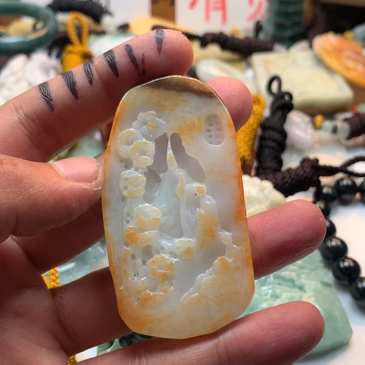 翡翠未镶嵌颈饰保真天然a货翡翠