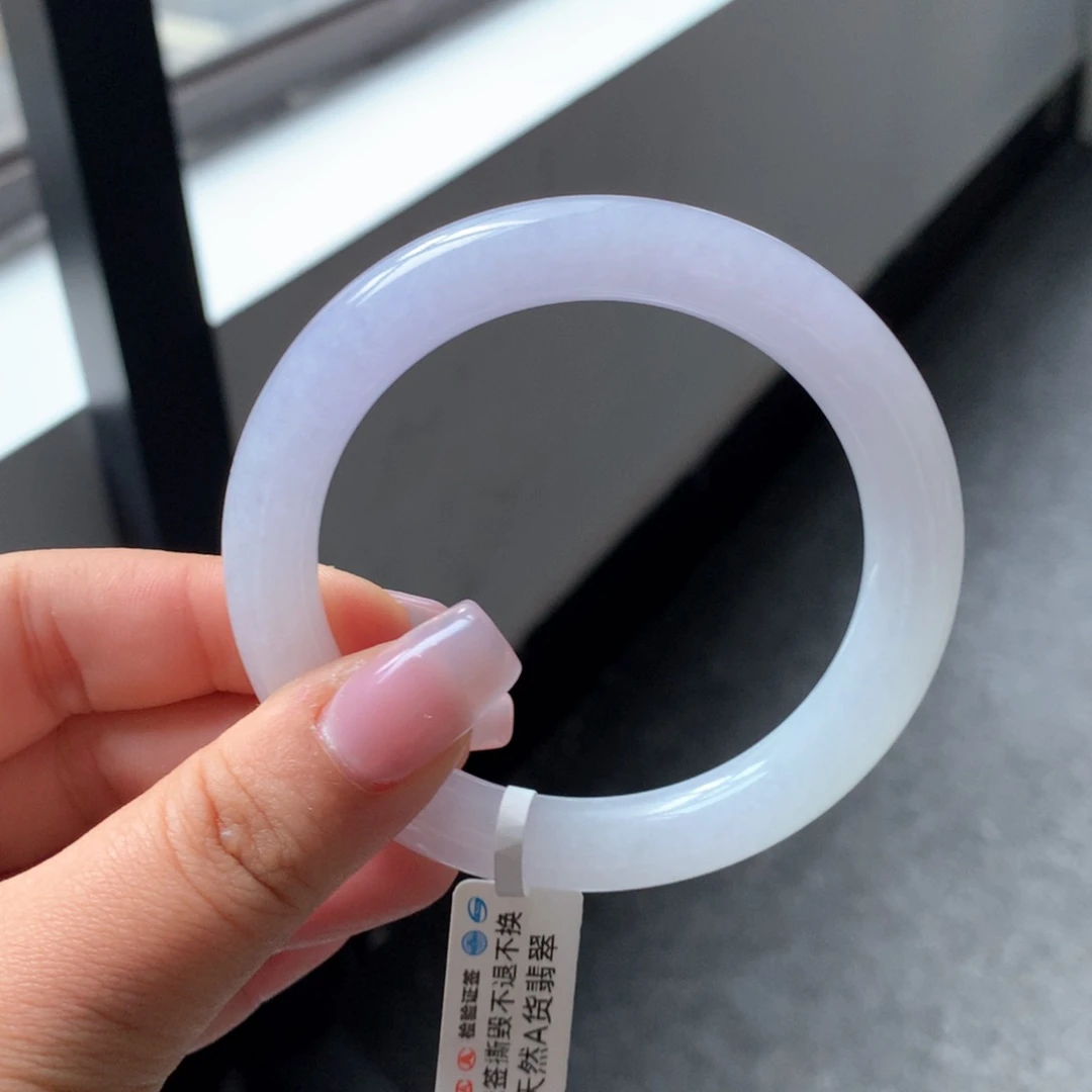 翡翠手镯未镶嵌18 56紫罗兰圆条毕业班
