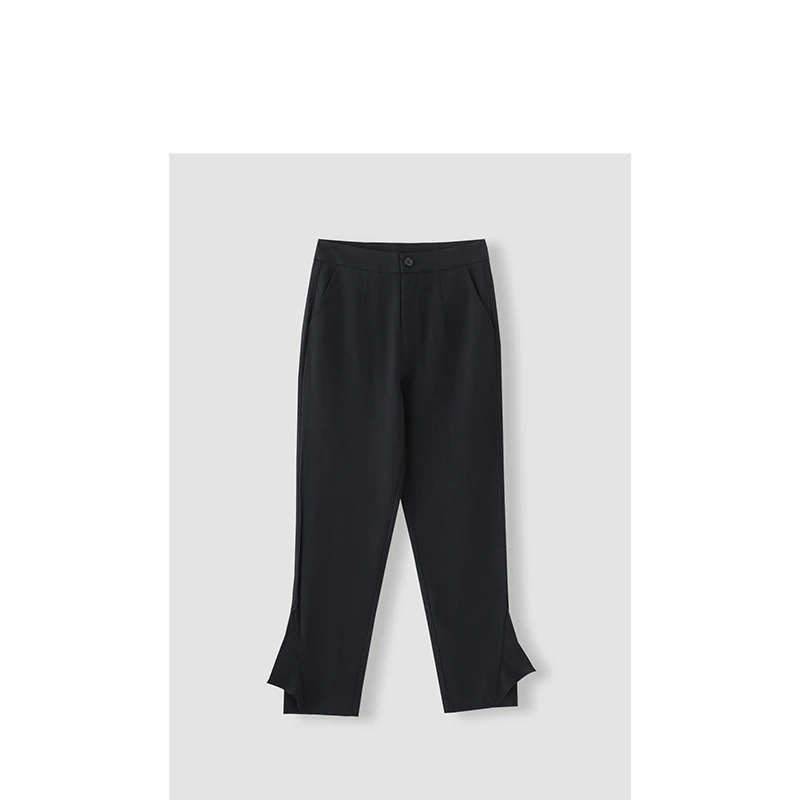 高品质-TXNA005X宽松纯色舒适高腰休闲裤百搭多色