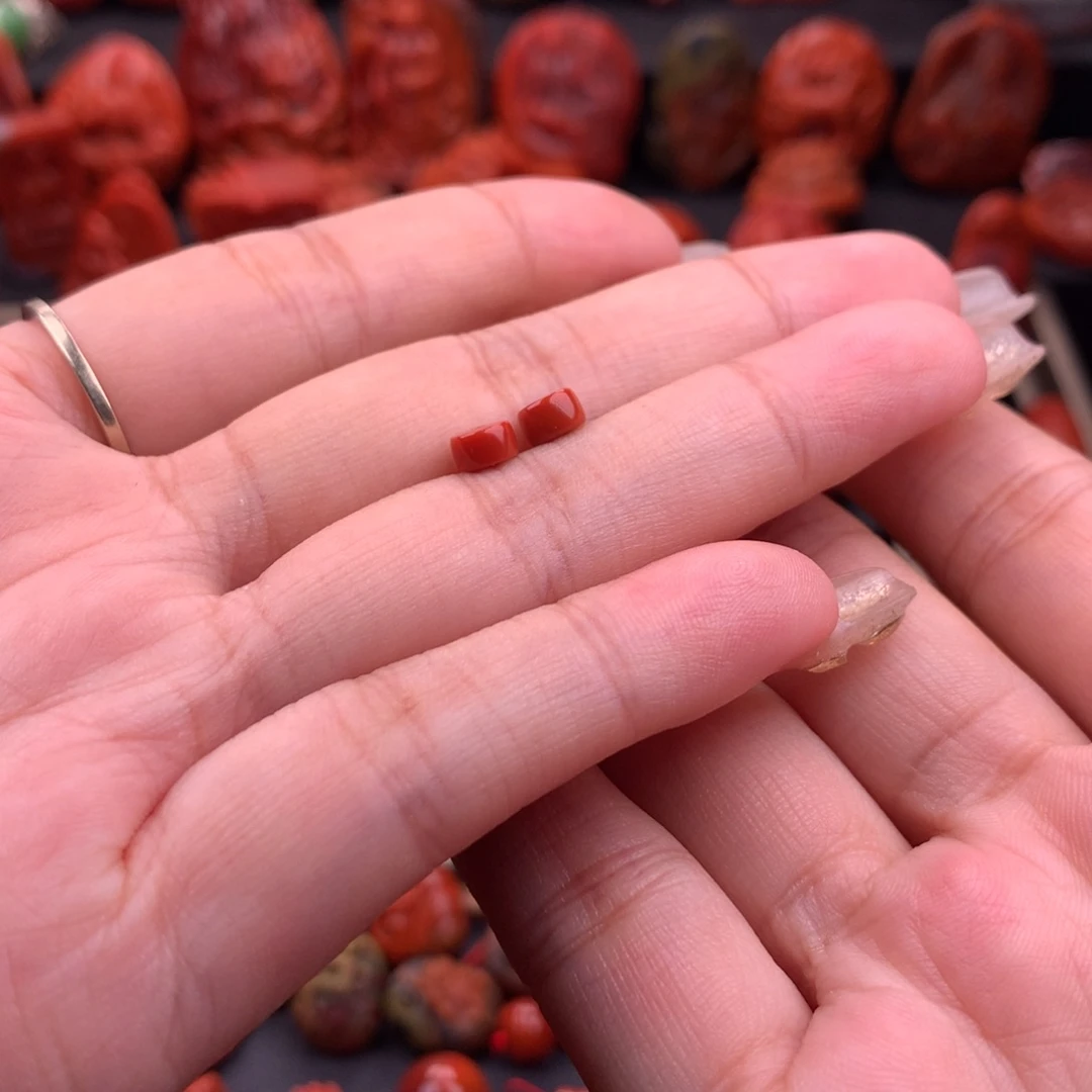 南红玛瑙南红川料精工直切隔片5.2mm未镶嵌尘*