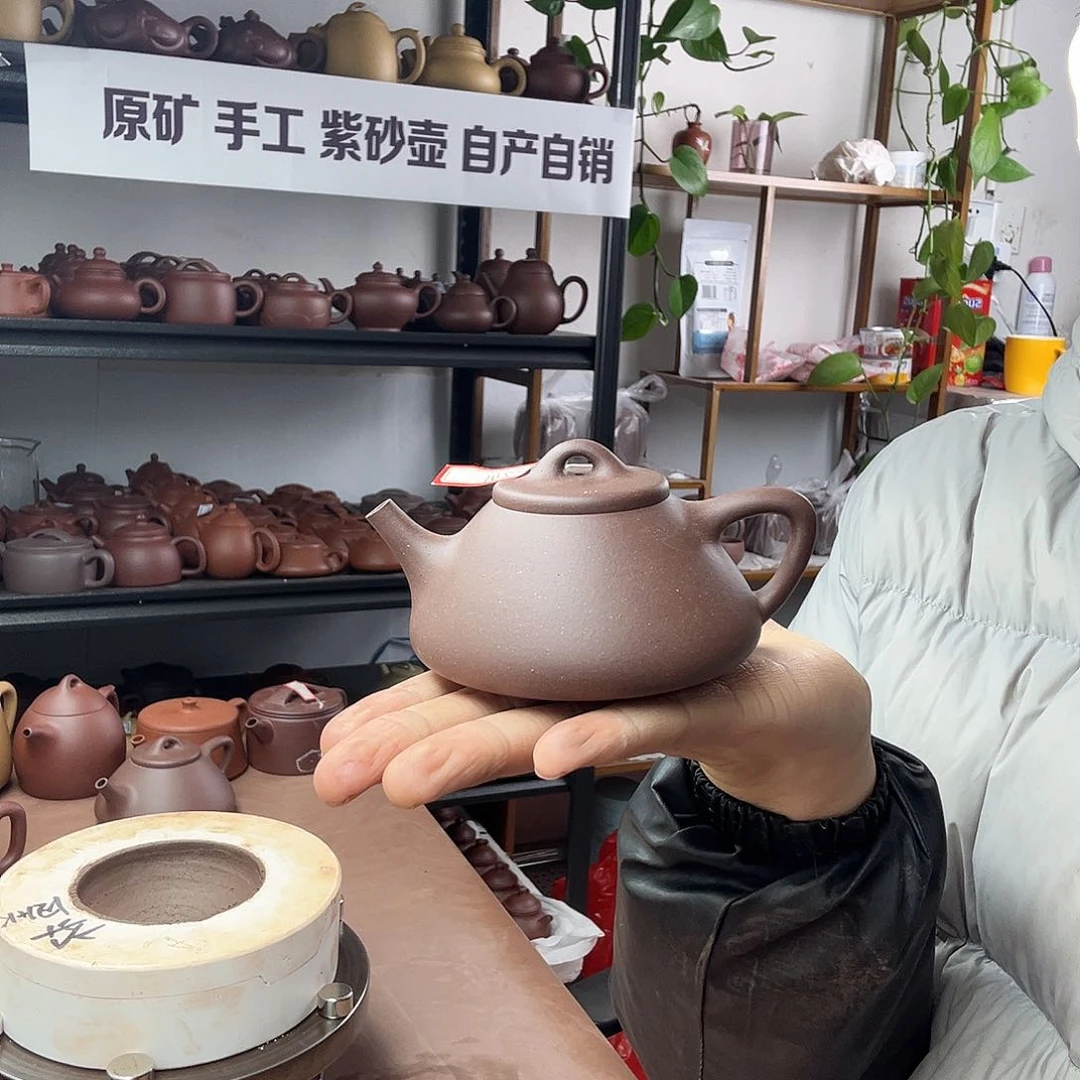 紫砂茶壶紫泥子冶石瓢