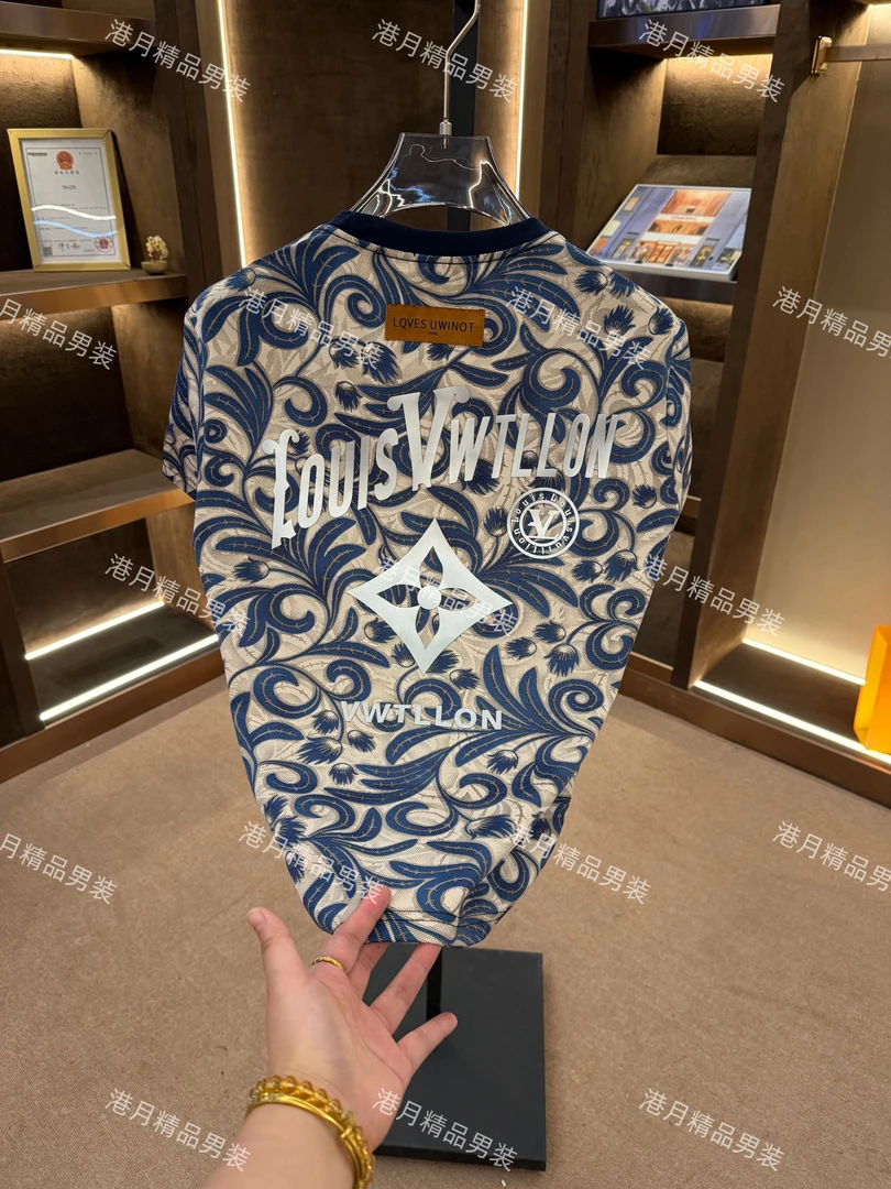 男士夏季新款轻奢休闲百搭修身时尚半袖K357