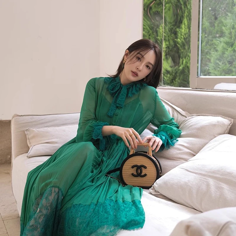 【私服裙】收腰显瘦真丝&常规连衣裙女夏季QL231069