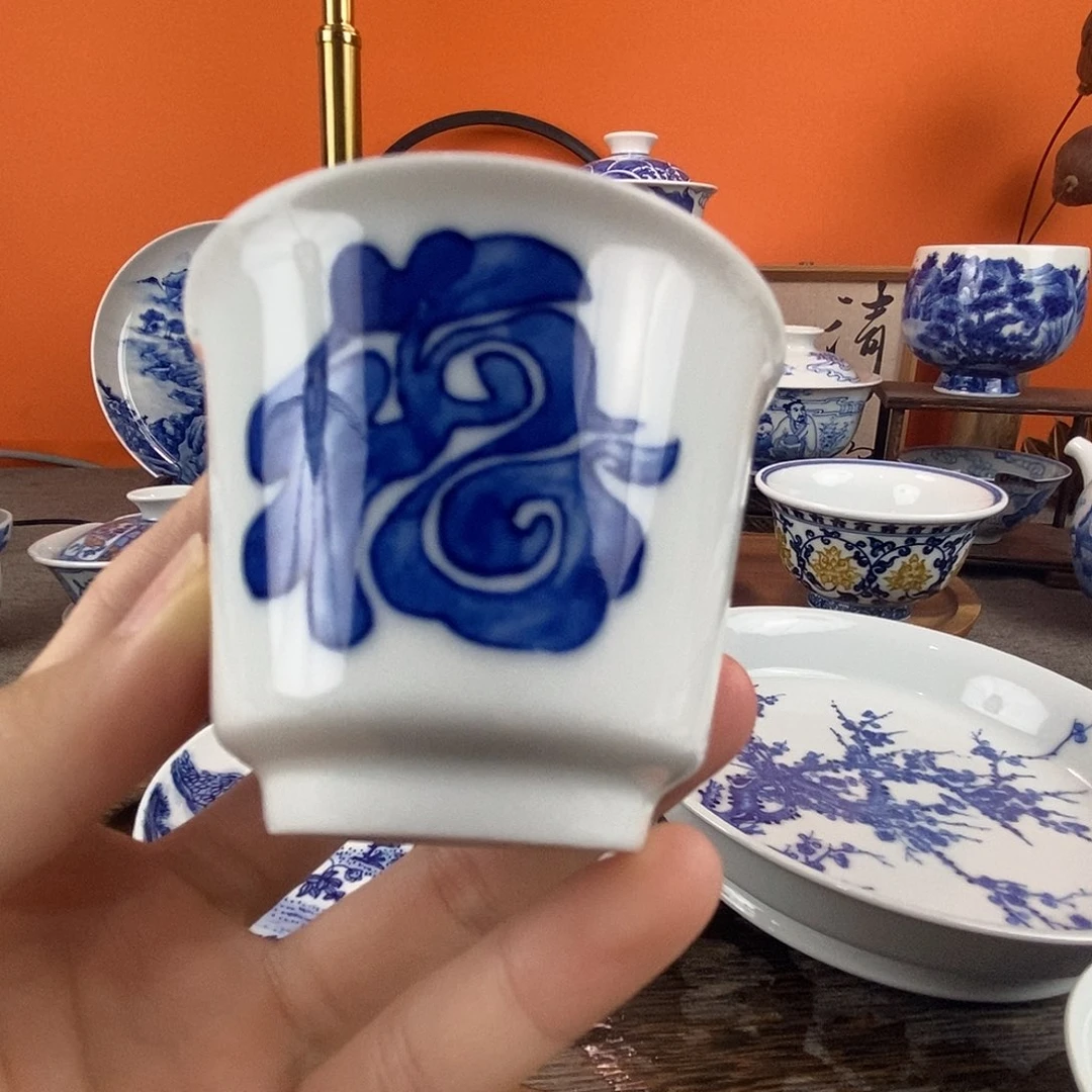 有***天瓷片景德镇手绘青花瓷器085