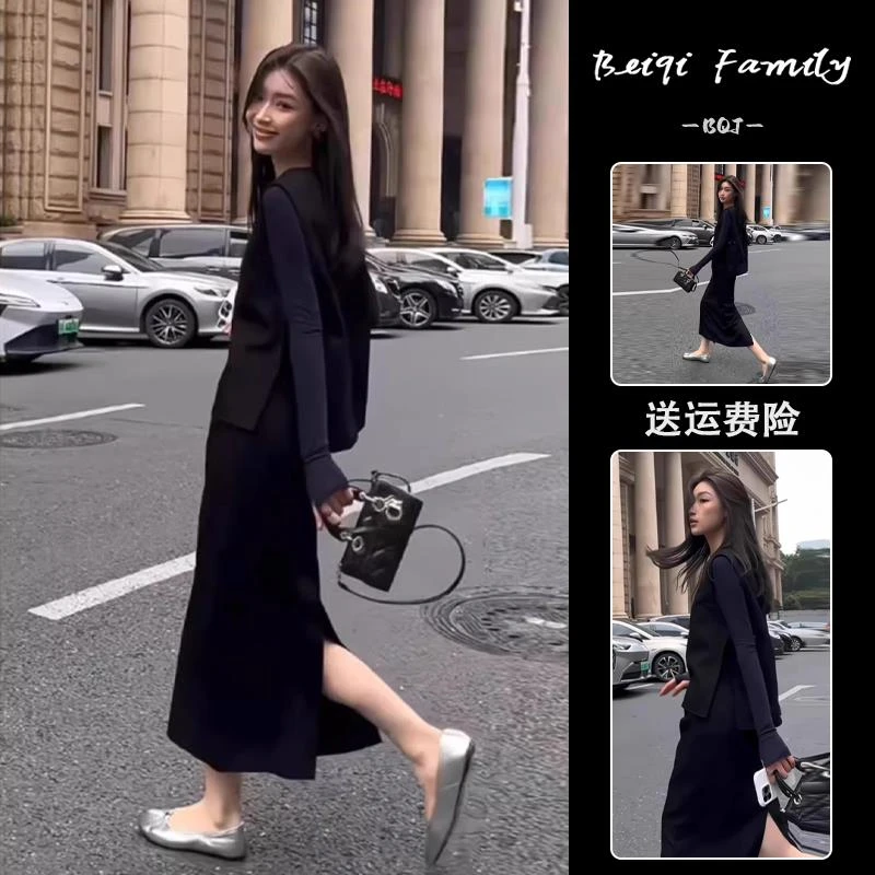 初春小香风穿搭一整套2025新款今年流行御姐风气质半身裙三件战袍