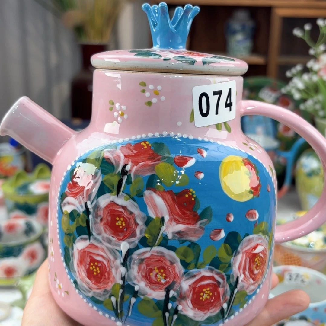景德镇手绘高温釉下彩陶瓷茶具