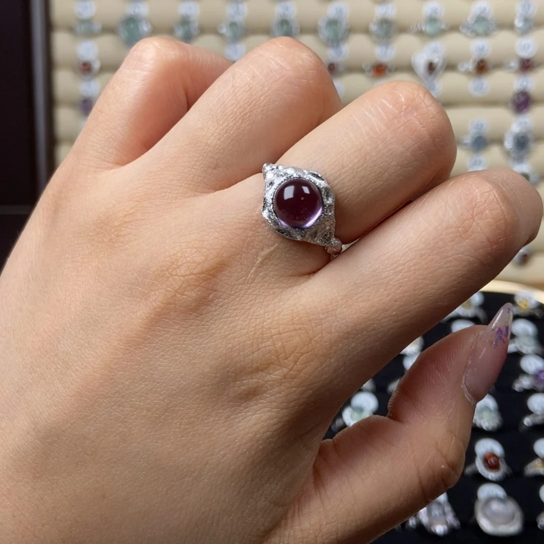 紫晶戒指银S925镶嵌i**w