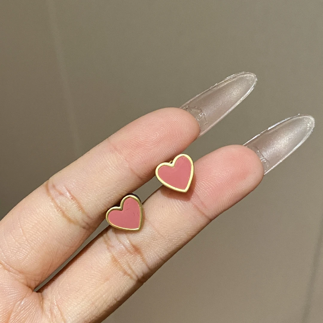 铜合金珐琅耳饰 经典百搭高级感气质设计感耳钉HH188