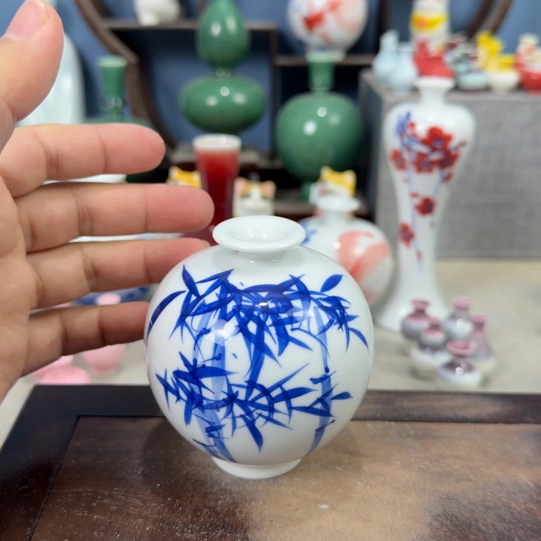 陶瓷手工小花器摆件