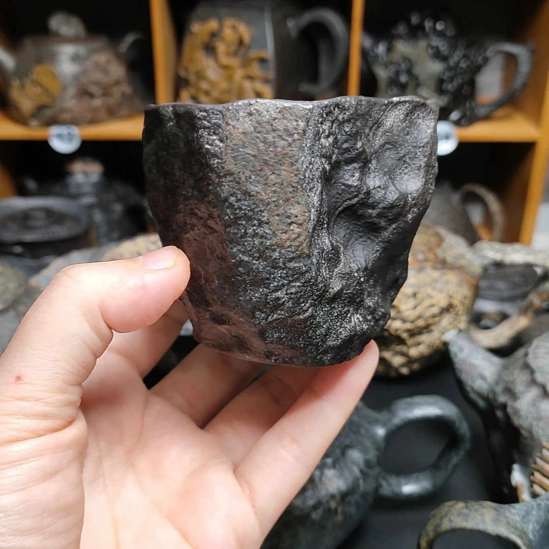 紫砂茶壶随型主人杯冰碛岩