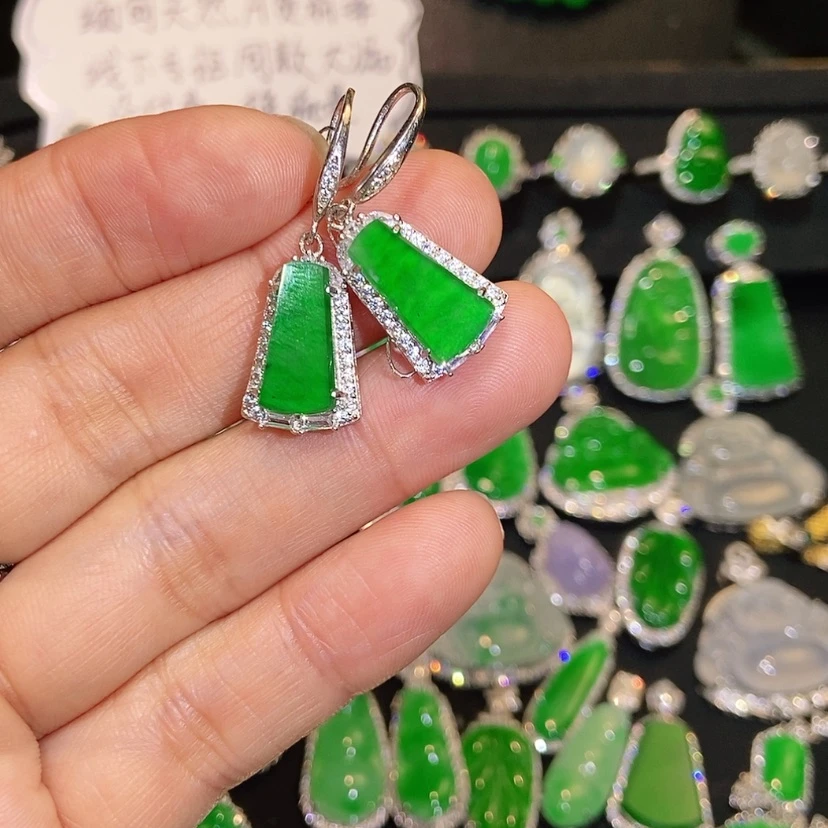 【闪购商品】翡翠未镶嵌耳饰天然翡翠