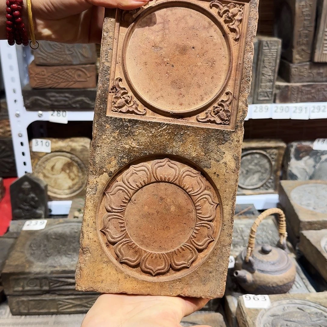 老砖茶台，砚台，画像砖