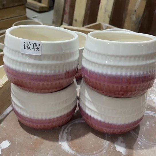 多肉绿植陶瓷花盆9.9包邮，有孔