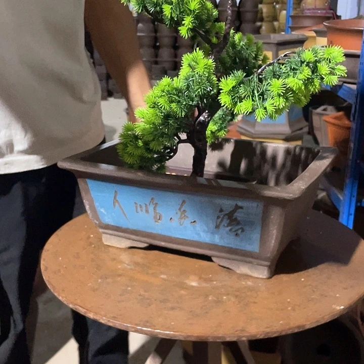 32蓝色马槽花盆花盆