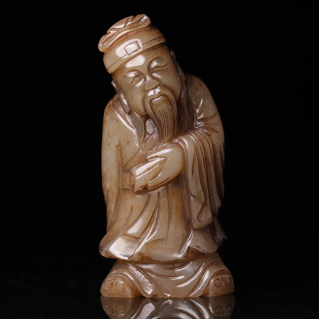 明代和田玉人物把件