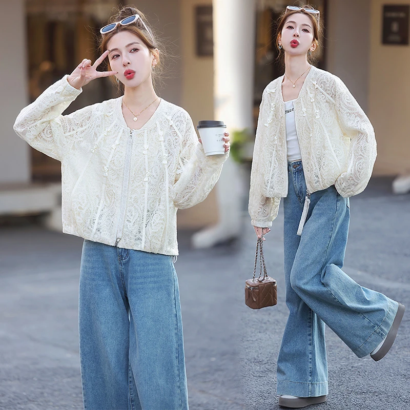 韩系穿搭洋气减龄甜美设计感开衫短款防晒衫外套上衣2025春夏新款