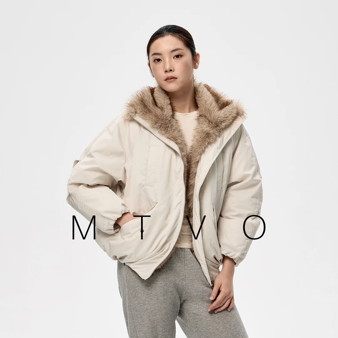 2025新款冬季宽松羽绒服男毛领派克服外套女外出新款外套