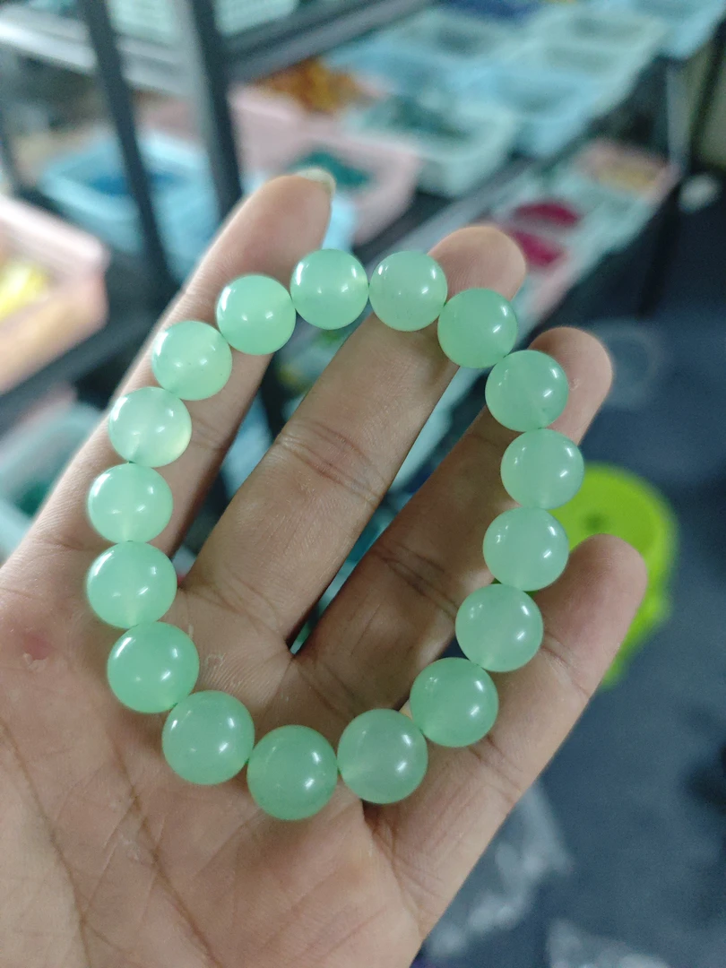 A49绿冰种手串12mm