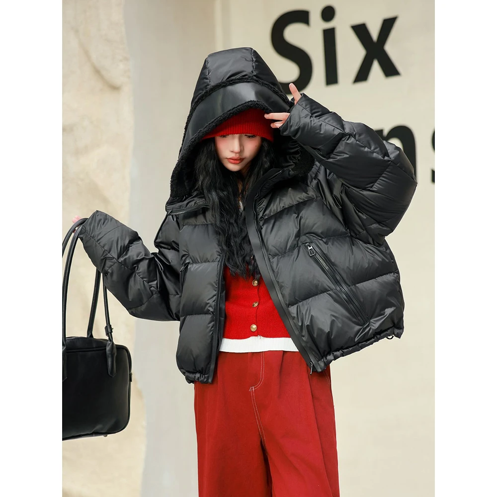 9058女款新款白鸭绒宽松时尚羽绒服