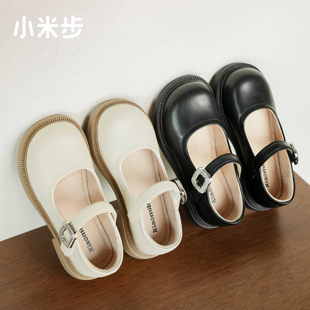 小米步【布蕾公主】儿童小皮鞋2025春秋新款时尚公主鞋春季玛丽珍