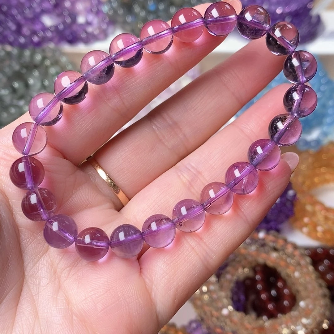 未镶嵌手链紫晶21.6