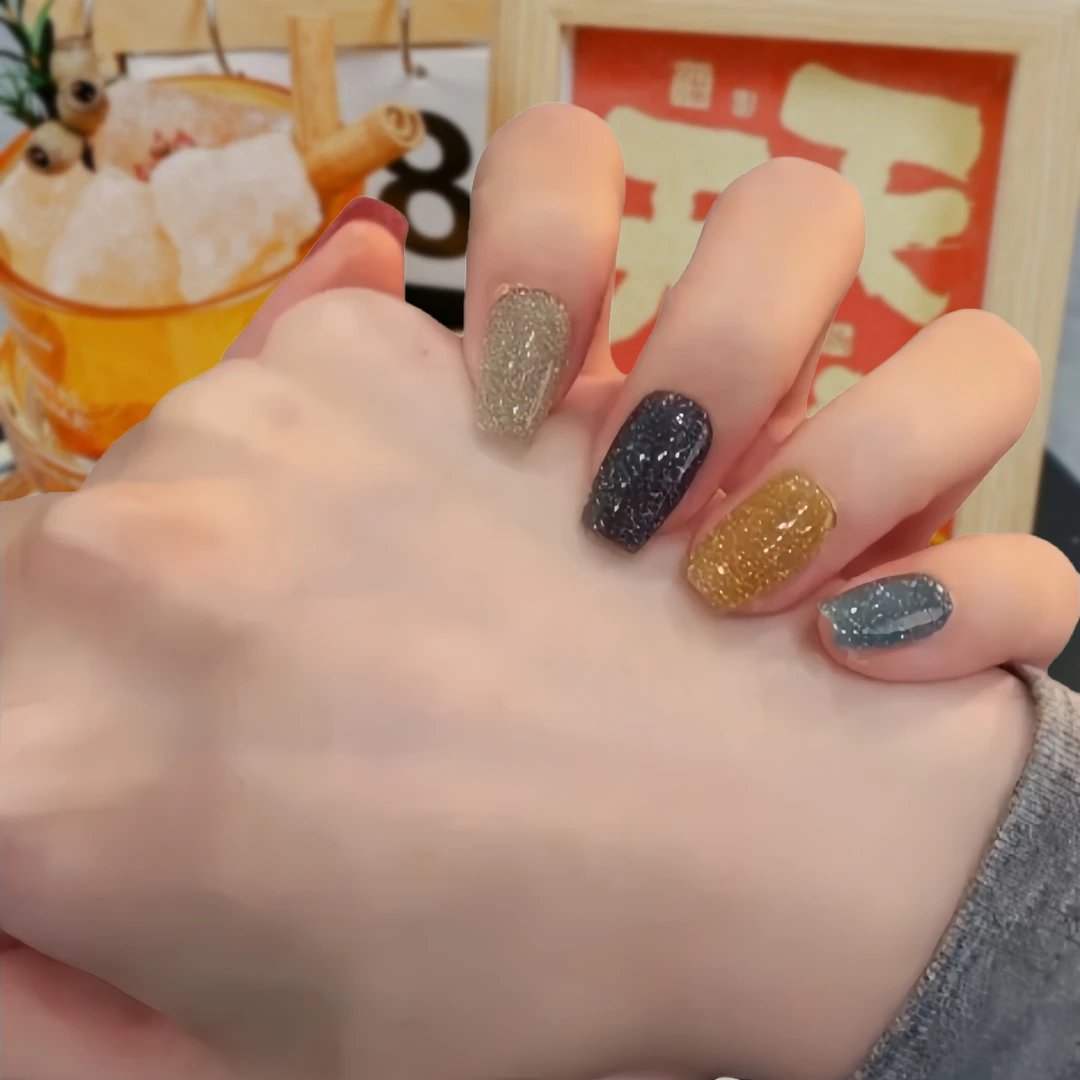 【仲夏夜】手工穿戴甲可拆卸气质ins风高级感新款猫眼美甲穿戴甲片