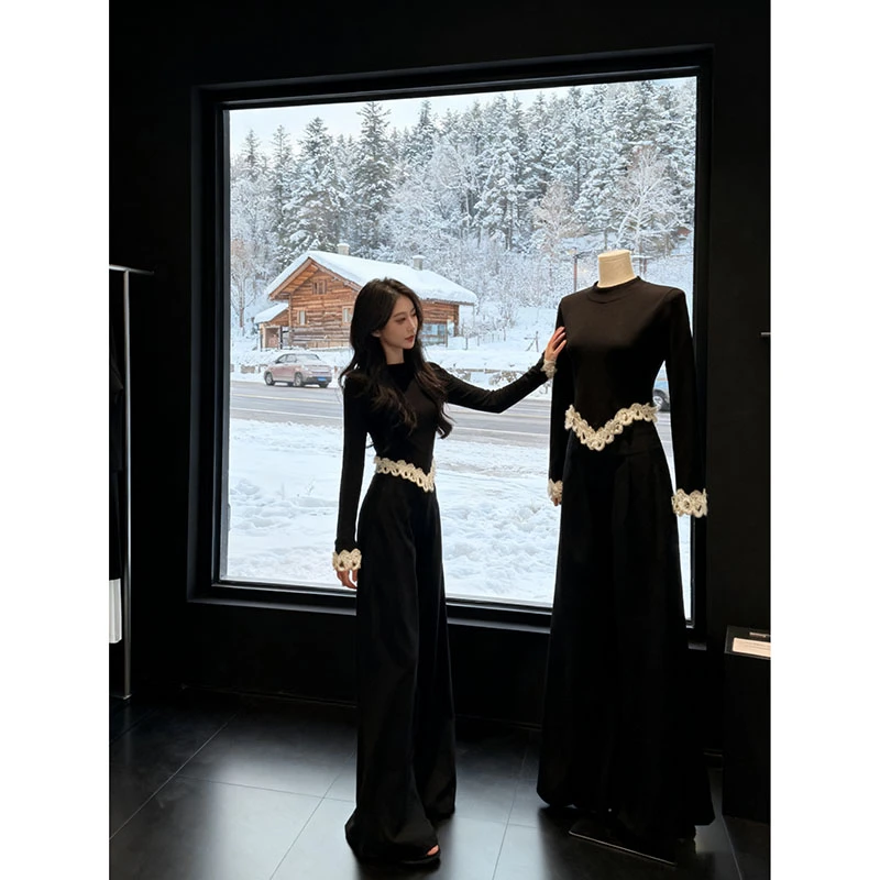 巨好看早秋韩系气质ootd穿搭超火减龄清冷富家千金miu系流行套装