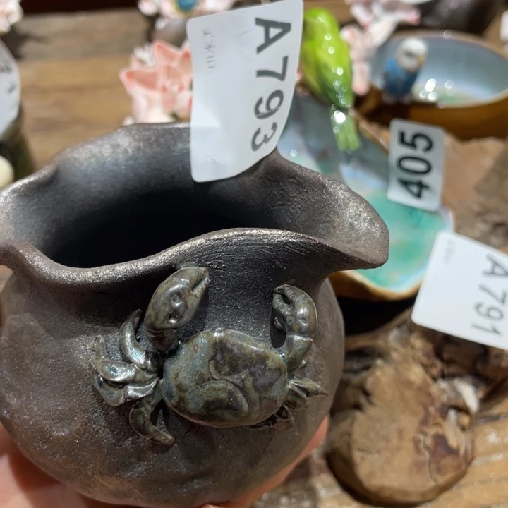 手工制作陶瓷茶具茶杯青蛙
