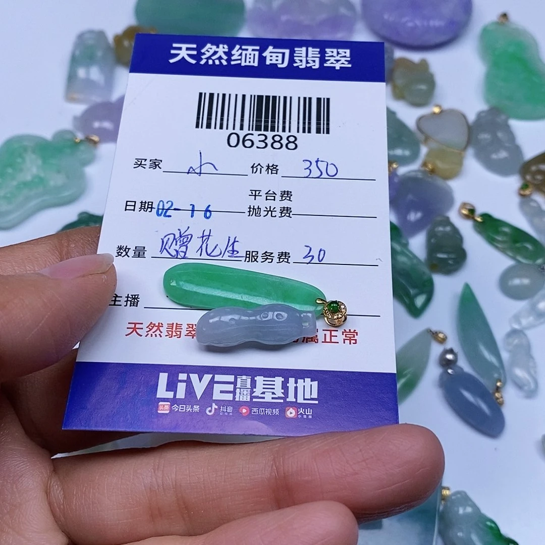 翡翠颈饰未镶嵌小*芦