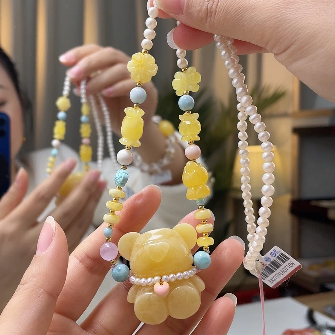 琥珀裸石未镶嵌蜜蜡吊坠