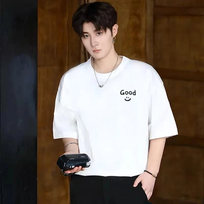 仓石一树潮牌good笑脸高级感短袖T恤男夏季索罗娜冰感情侣装上衣