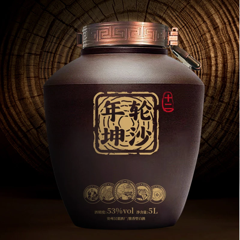陈迹陈迹年轮坤沙酒酱香型53度酱香型纯粮坤沙白酒5L53%Vol5000ml
