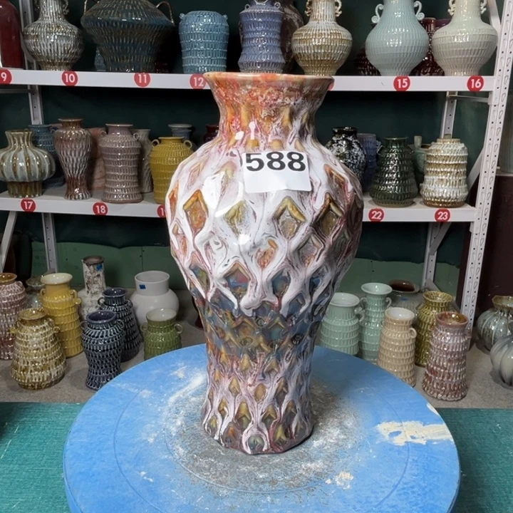 巴***雨景德镇陶瓷花盆花器588