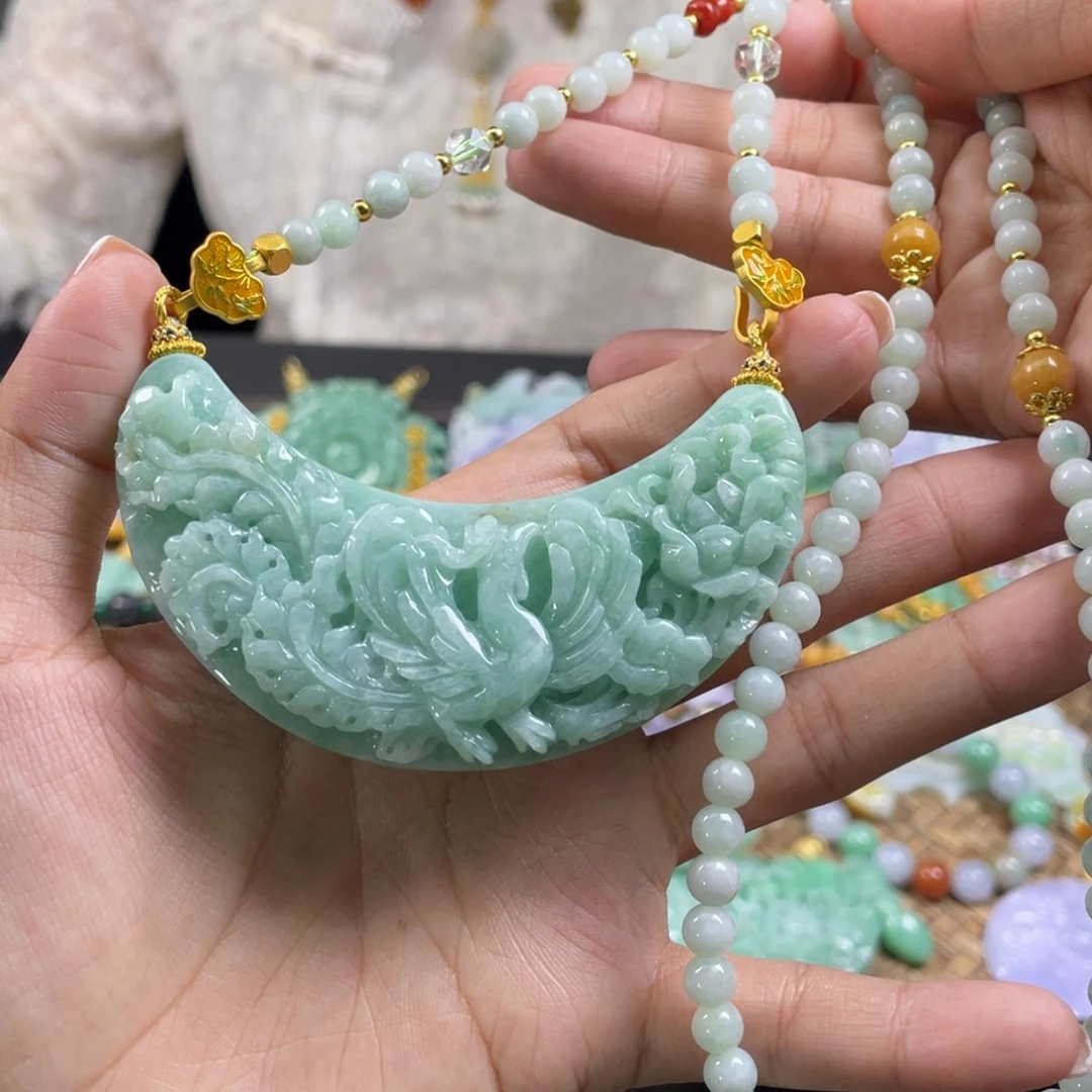 颈饰未镶嵌翡翠代编织