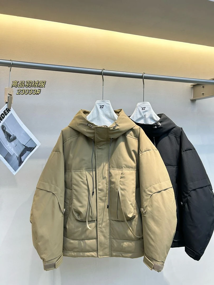 【23033】新国标90绒男女同款连帽厚宽松羽绒服23033*YLZ