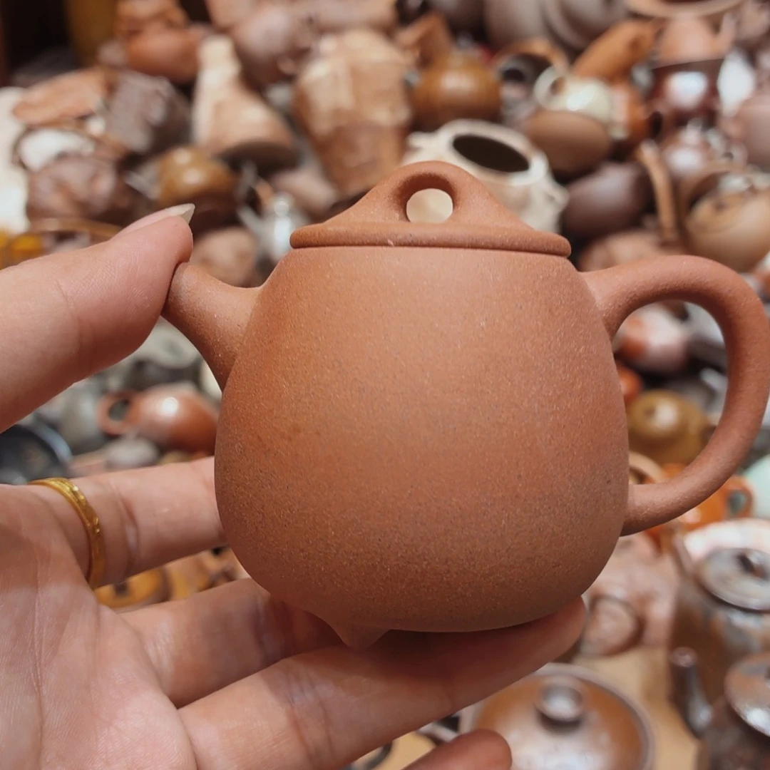 柴烧老岩泥手工茶壶器皿