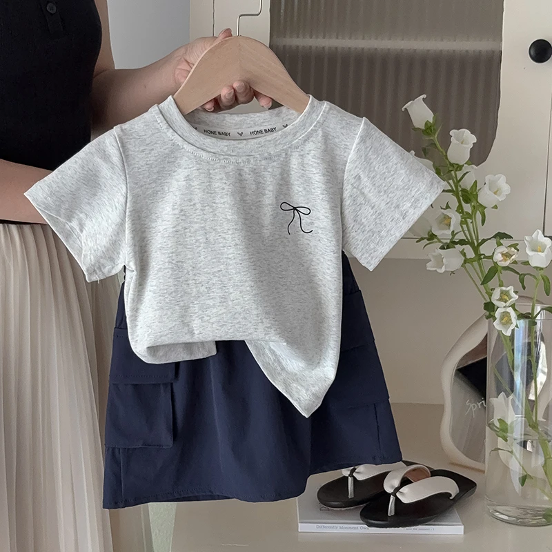 女童2025夏季新款韩版运动套装工装裙裤母女装亲子装洋气裙裤