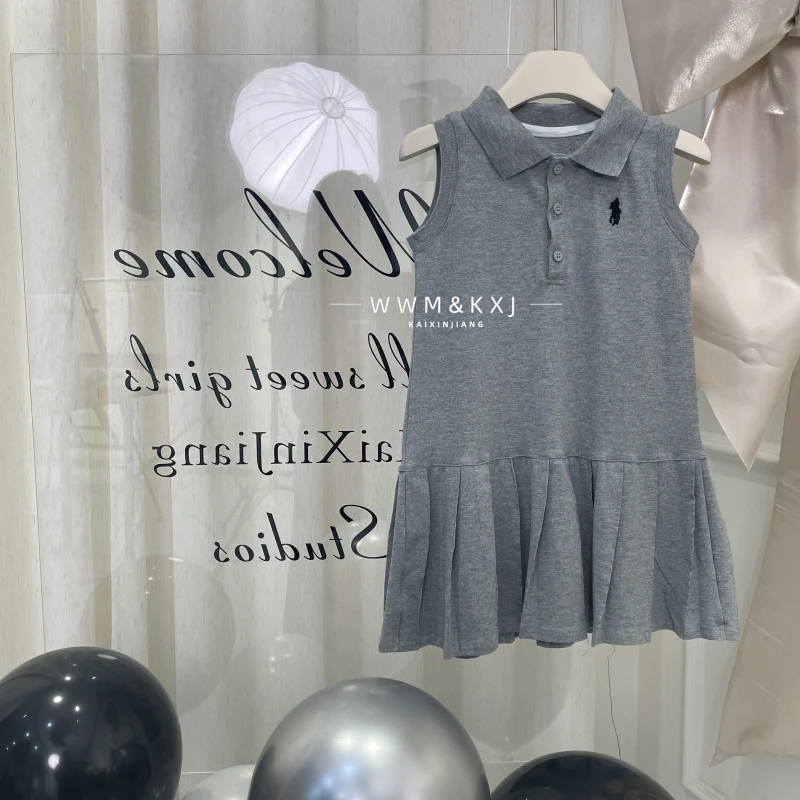 【开心酱】女童连衣裙休闲针织夏季女公主裙韩版无袖学院风hypd2288