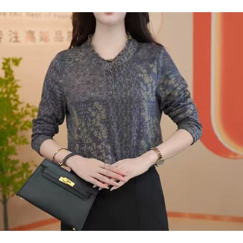 CX040【出口原单】法式高级优雅百搭显瘦遮肉衬衫-珈珈