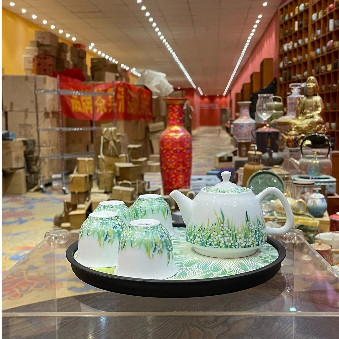 【闪购商品】春暖花开茶具一壶四杯带茶盘整套，999199