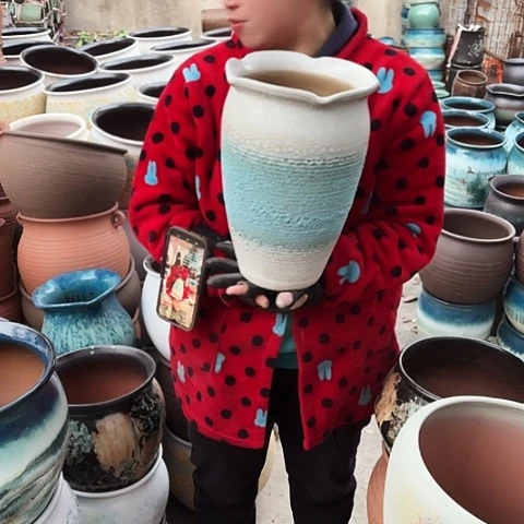 口20高31瑕疵盆子。