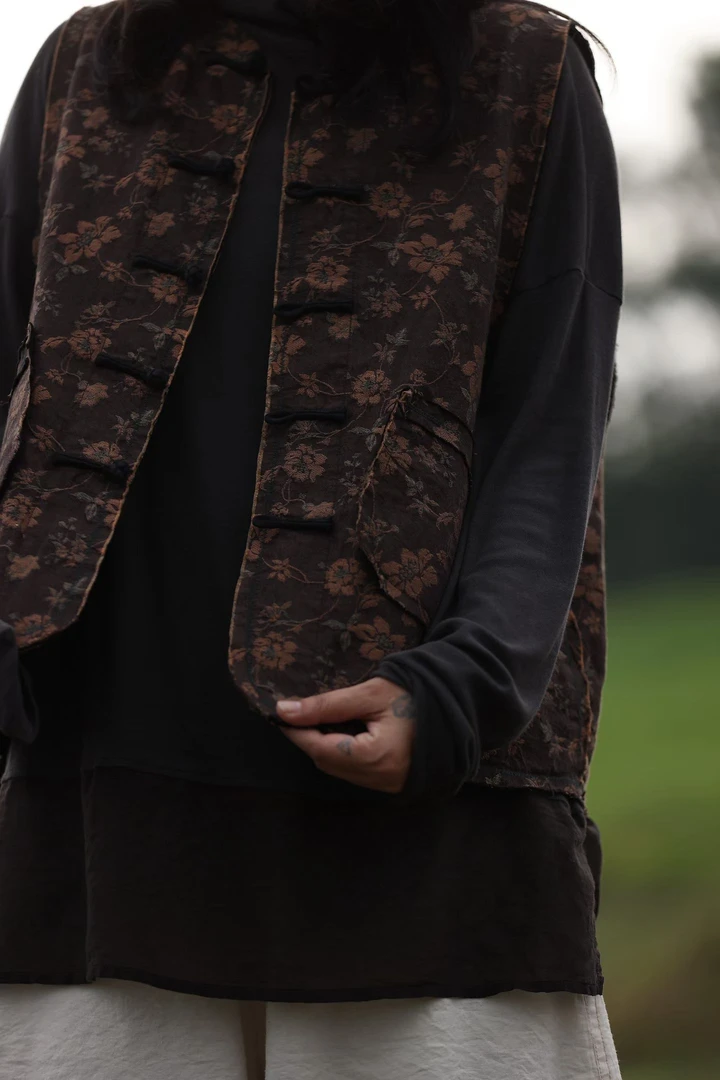 无相布衣分享古澜木马夹宽松中式秋冬马甲民族风厚款女装GB7320