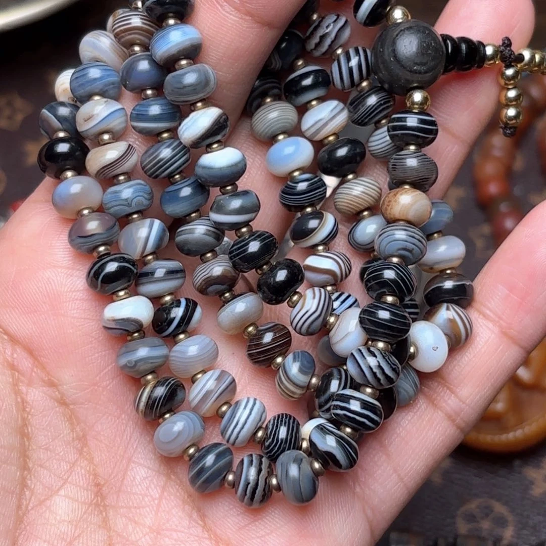 铜星月菩提吊坠项链