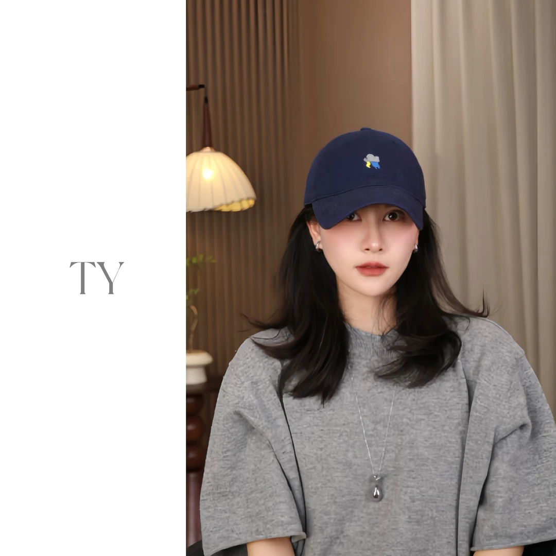 太一2025新款软顶云朵刺绣棒球帽运动男女加深显脸小大头围帽子